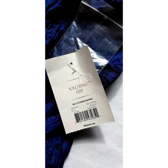 Women’s Blue Button Down Blouse Long Sleeve Lightweight Top Size XXL #179 - Picture 8 of 8